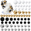 SPFYunion ball cake picks in black, silver, white, and gold for elegant cakes