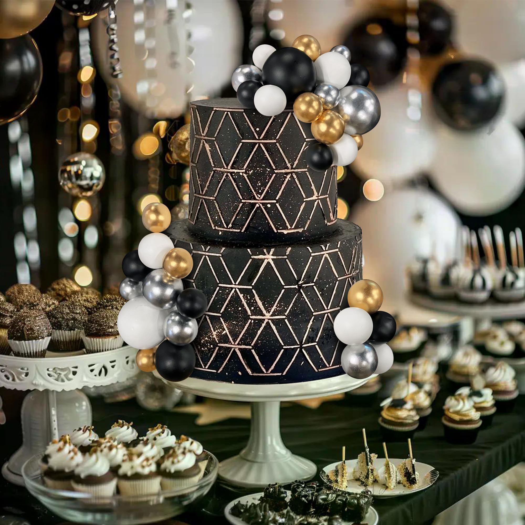 SPFYunion ball cake picks help create polished cake toppers and platters
