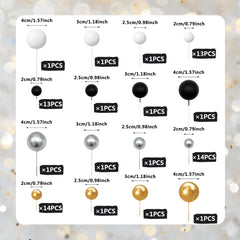 SPFYunion ball cake picks in four sizes to layer decorations on desserts