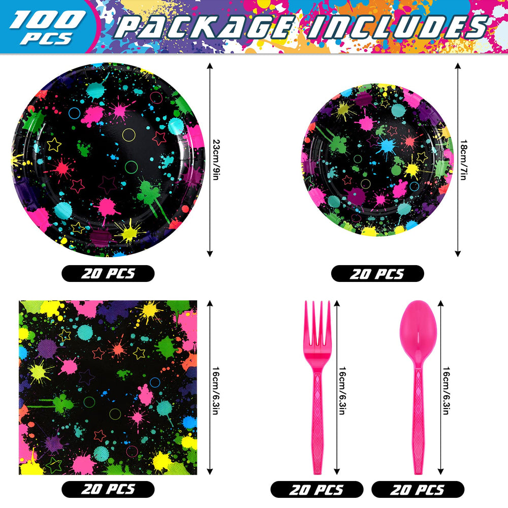 Spiareal neon napkins 20pack keeps messes contained during celebrations
