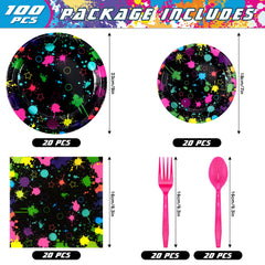 Spiareal neon napkins 20pack keeps messes contained during celebrations