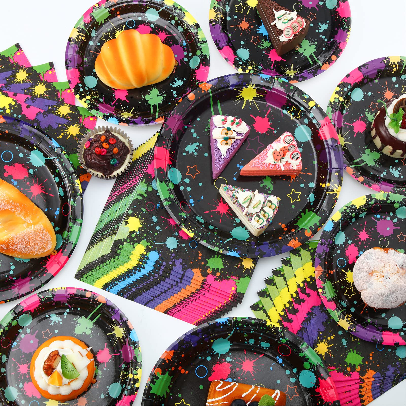 Spiareal neon plates 7inch 20count adds color to casual gatherings