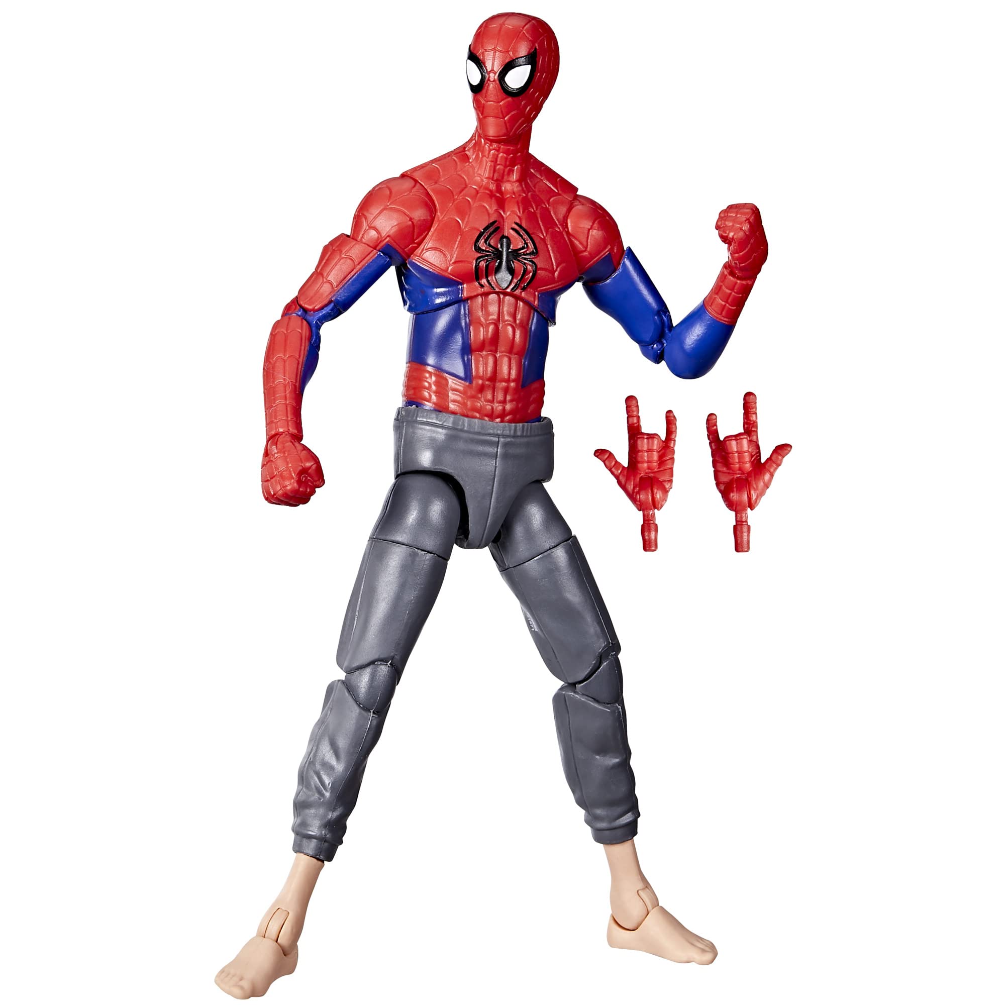 Spider-Man Marvel Legends Peter B Parker 6-inch figure in display-ready pose.