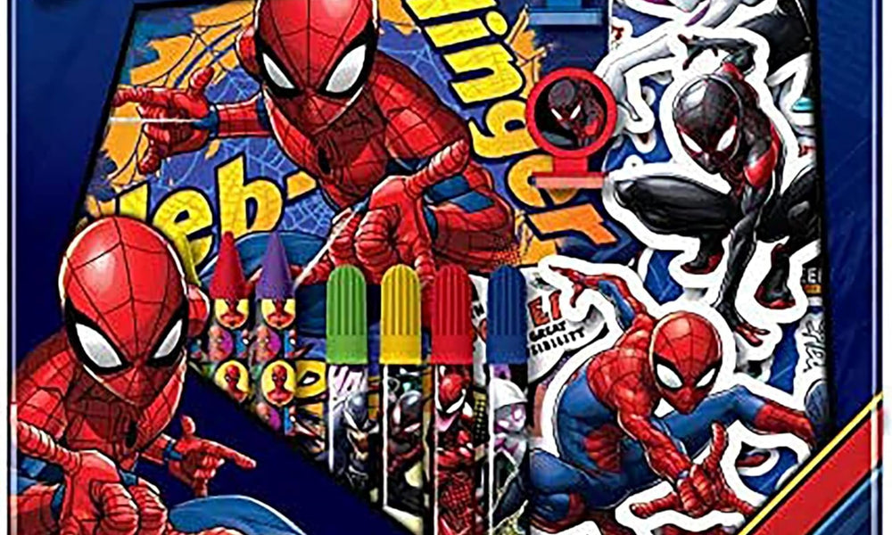 Spider-Man art kit is ideal for school projects and activities.