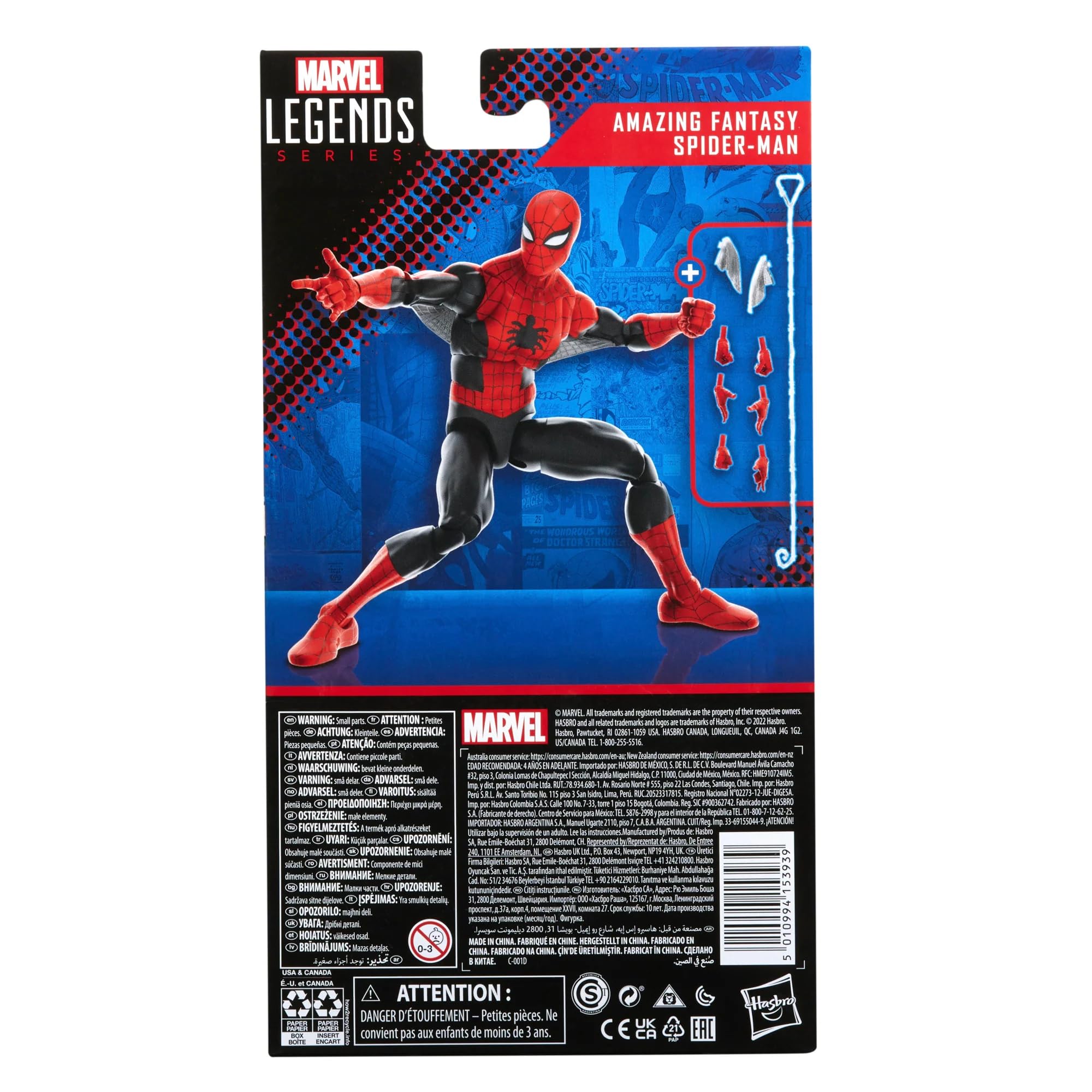 Spider-Man Marvel Legends 60th web line accessory supports dynamic action scenes