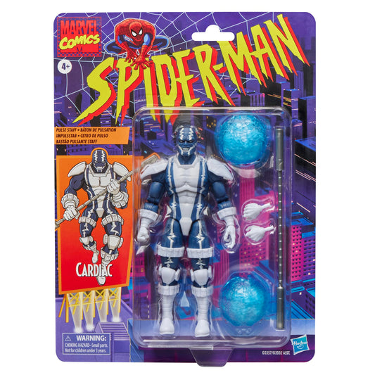 Spider-Man Marvel Legends Cardiac figure front view with premium deco for display.