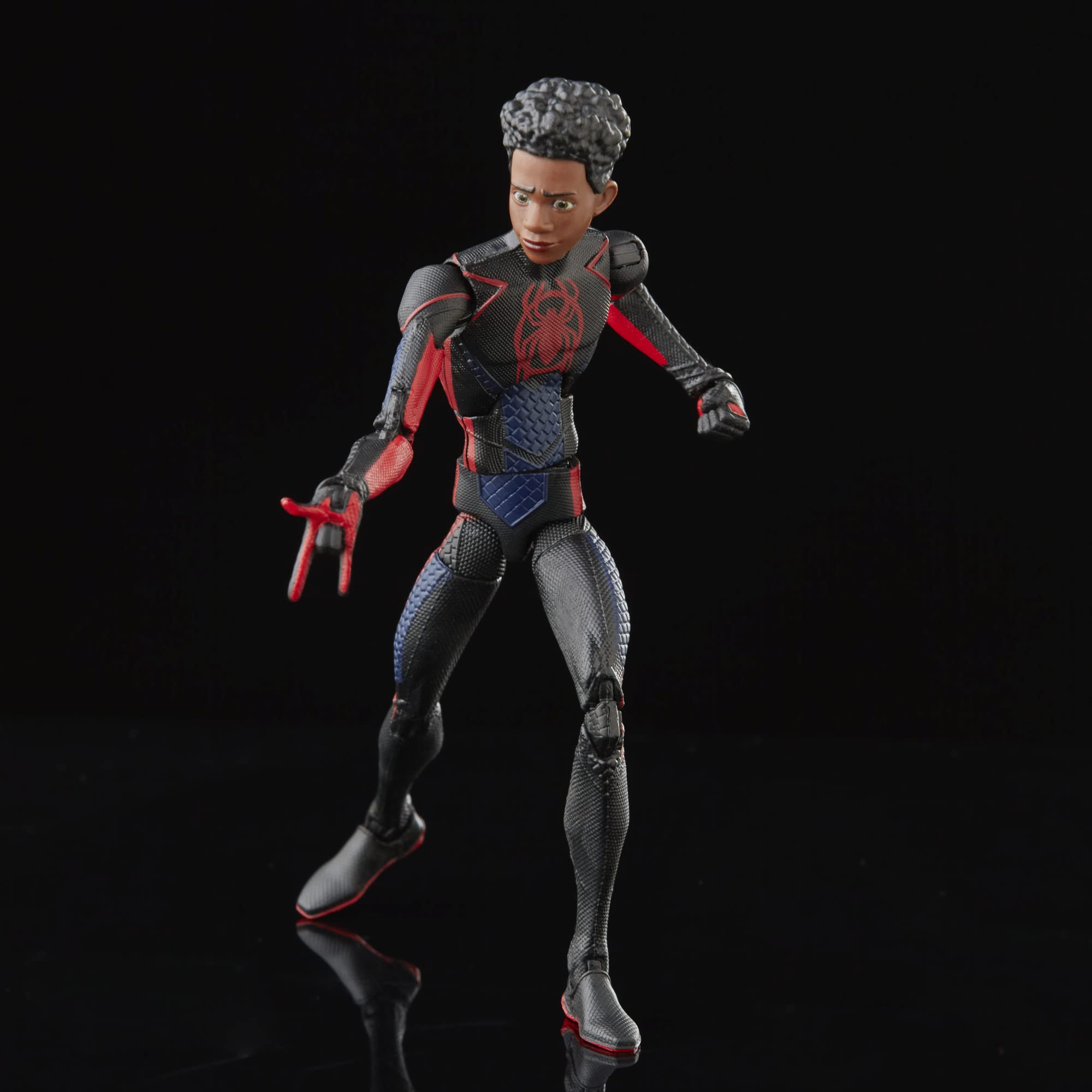 Spider-Man Miles Morales articulation pivots enable dynamic action shots.