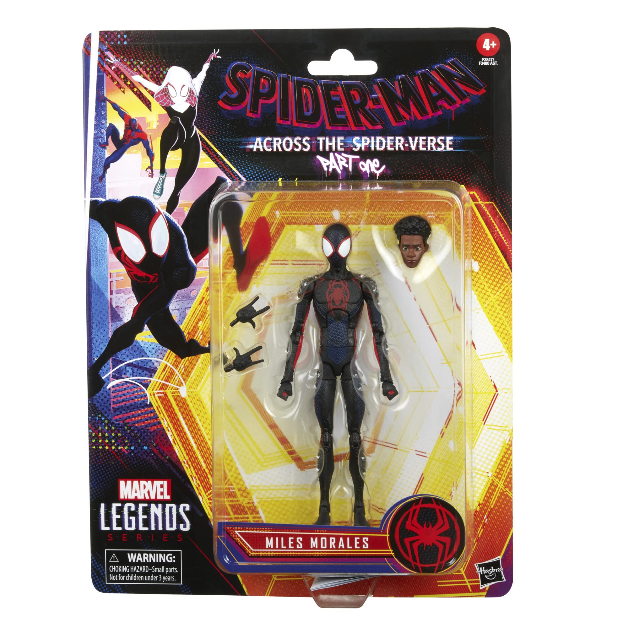 Miles Morales figure in dynamic pose showcasing articulation for display.