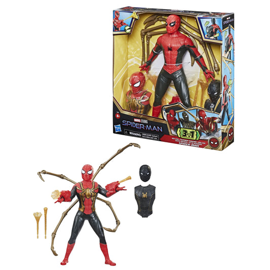 Spider-Man deluxe 13-inch figure side view featuring suit upgrades for imaginative play