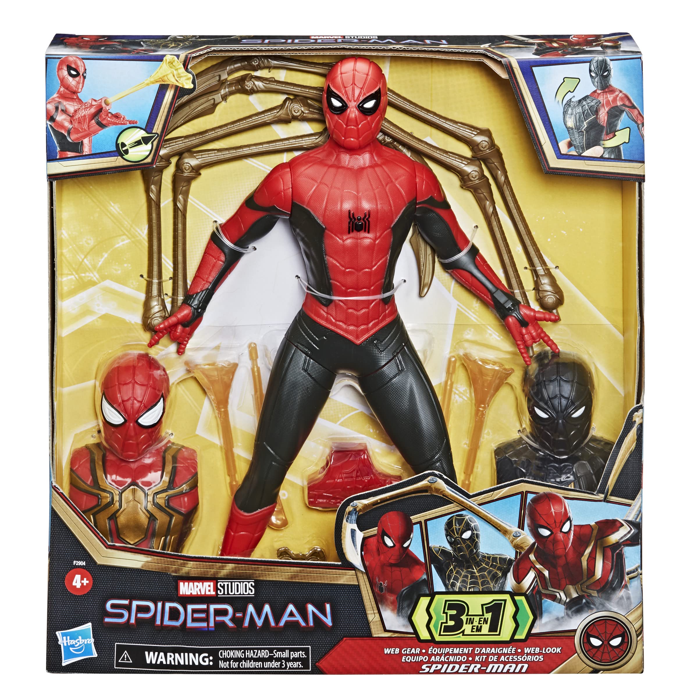 Spider-Man No Way Home figure showcasing web blaster accessory for action-packed scenes