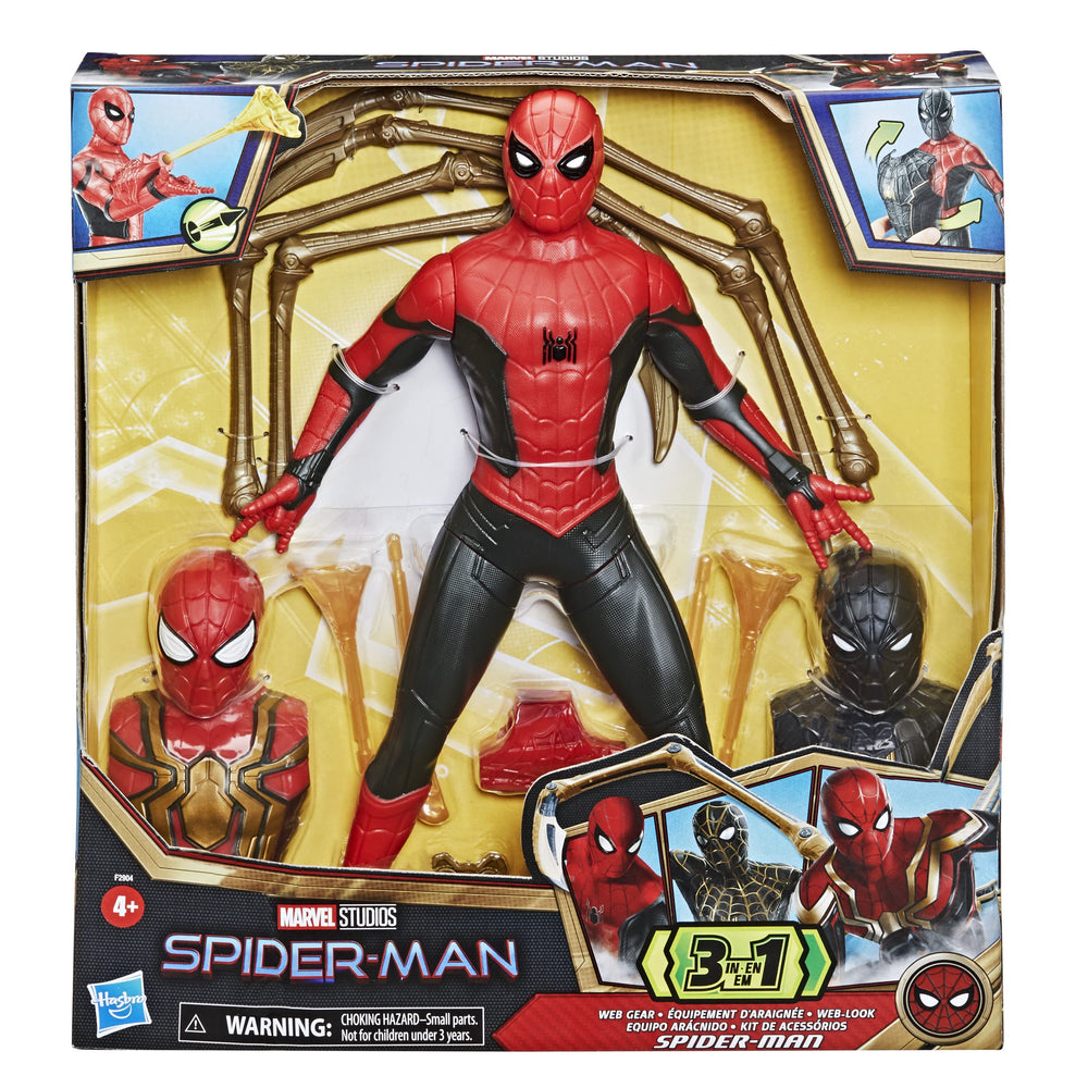 Spider-Man No Way Home figure showcasing web blaster accessory for action-packed scenes