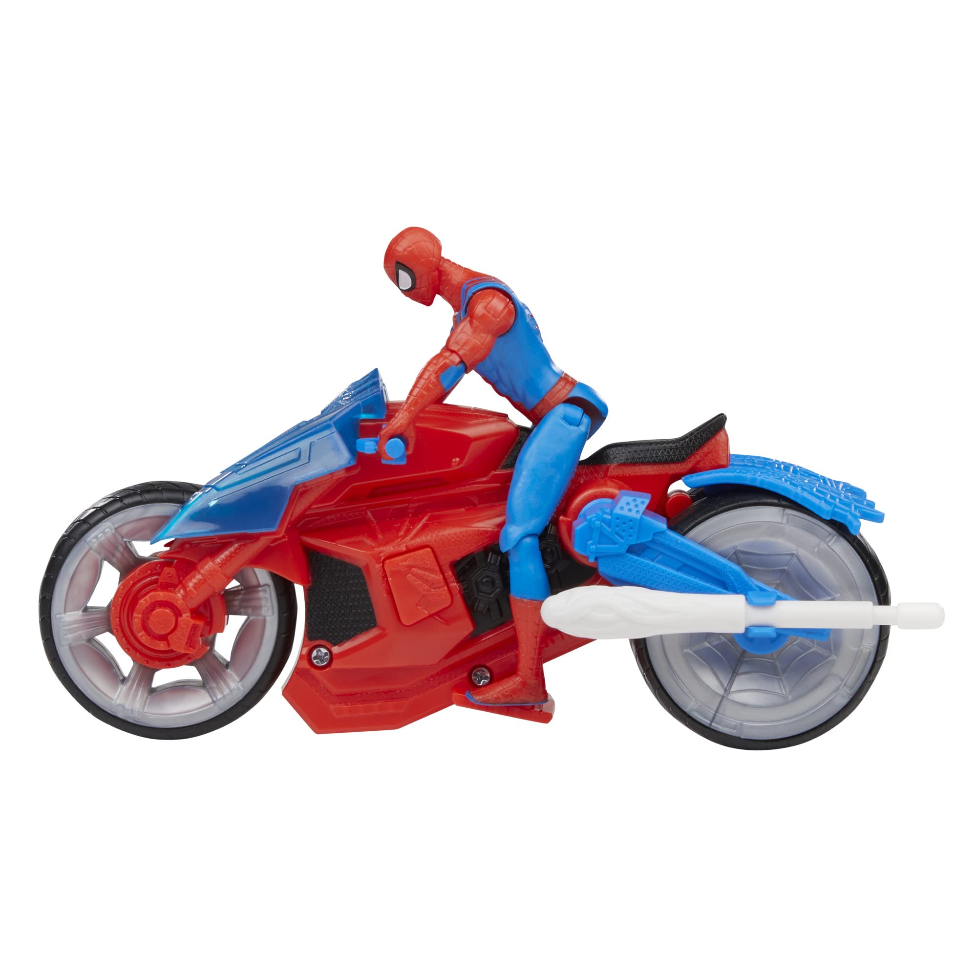 Spider-Man poseable figure with nine articulation points for dynamic poses.