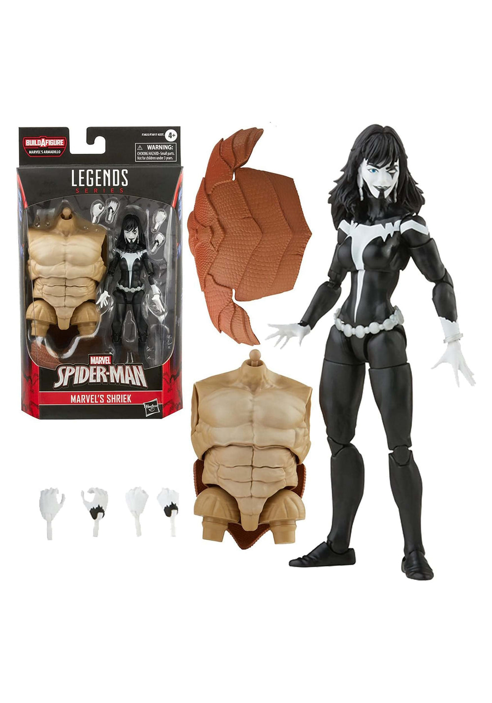 Spider-Man Shriek figure front view for dynamic Marvel display