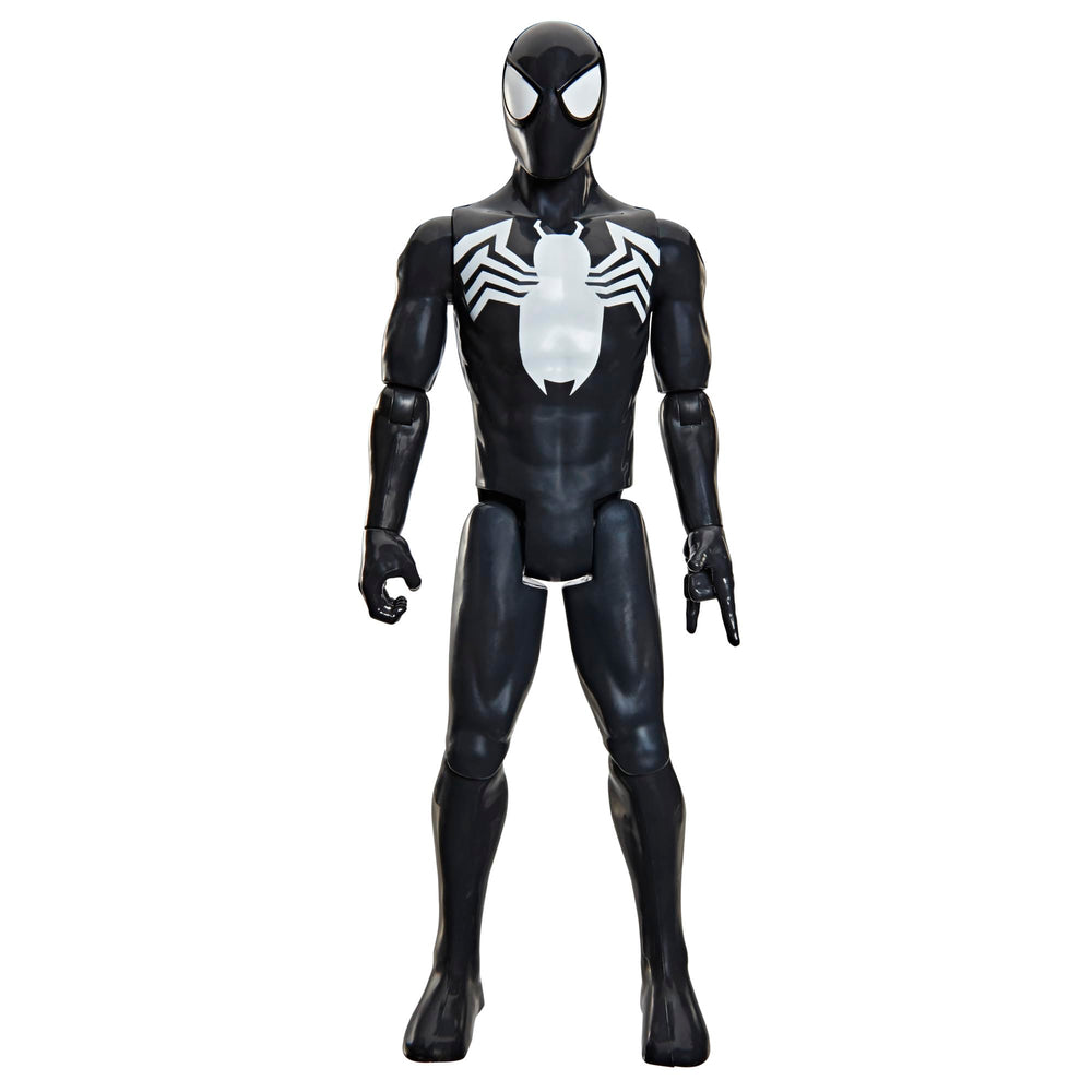 Spider-Man Titan Series Black Suit figure in a dynamic standing pose for imaginative play.