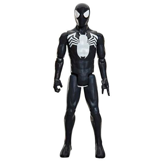 Spider-Man Titan Series Black Suit figure in a dynamic standing pose for imaginative play.