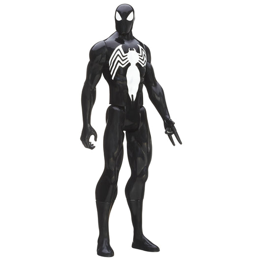 Spider-Man Black Suit figure in dynamic front pose for display and pretend battles.