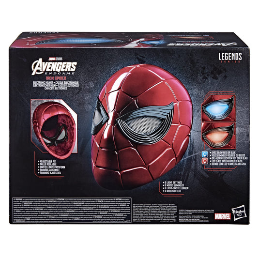 Premium sculpt and interior detailing on the Iron Spider helmet