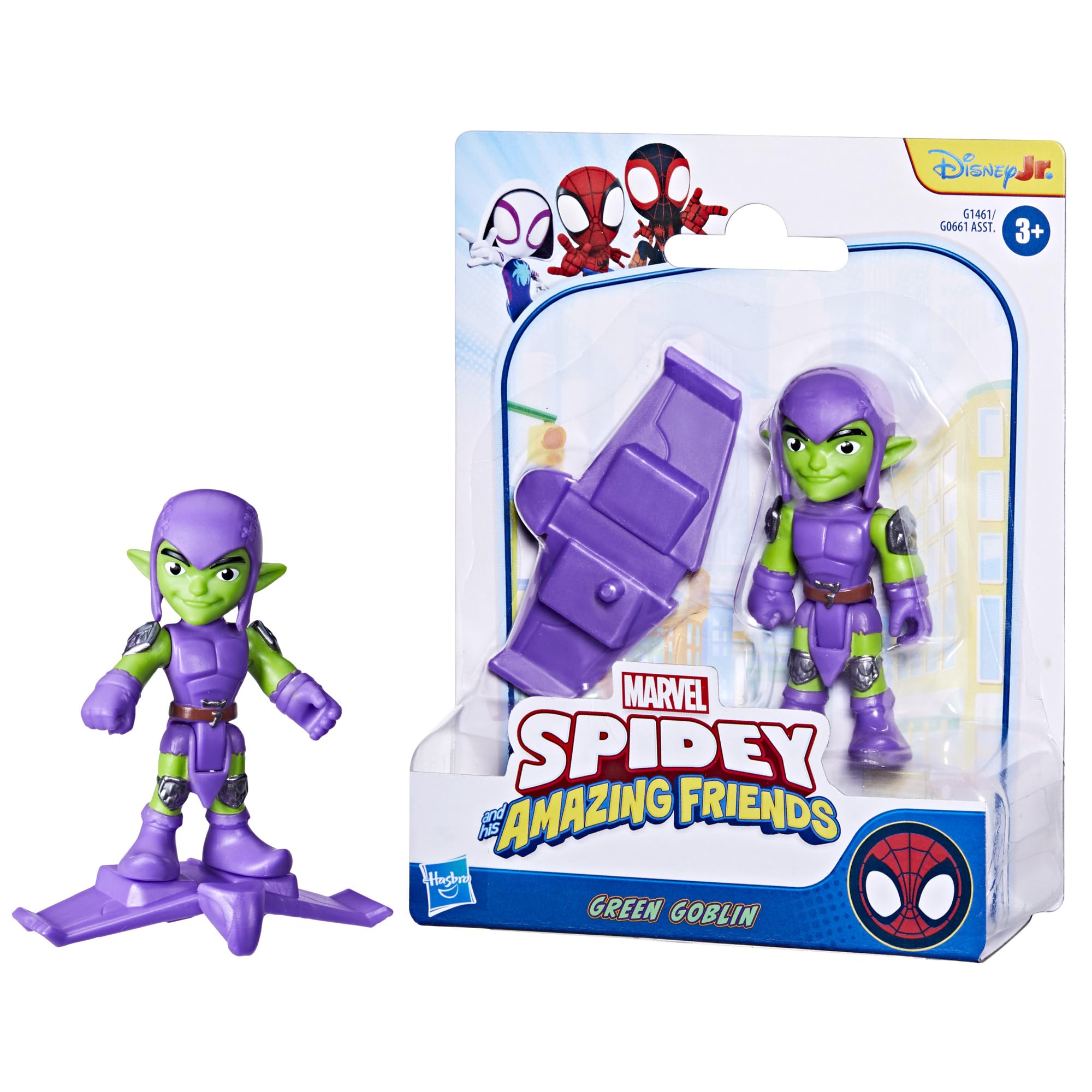 Spidey and His Amazing Friends Green Goblin figurine for imaginative play.