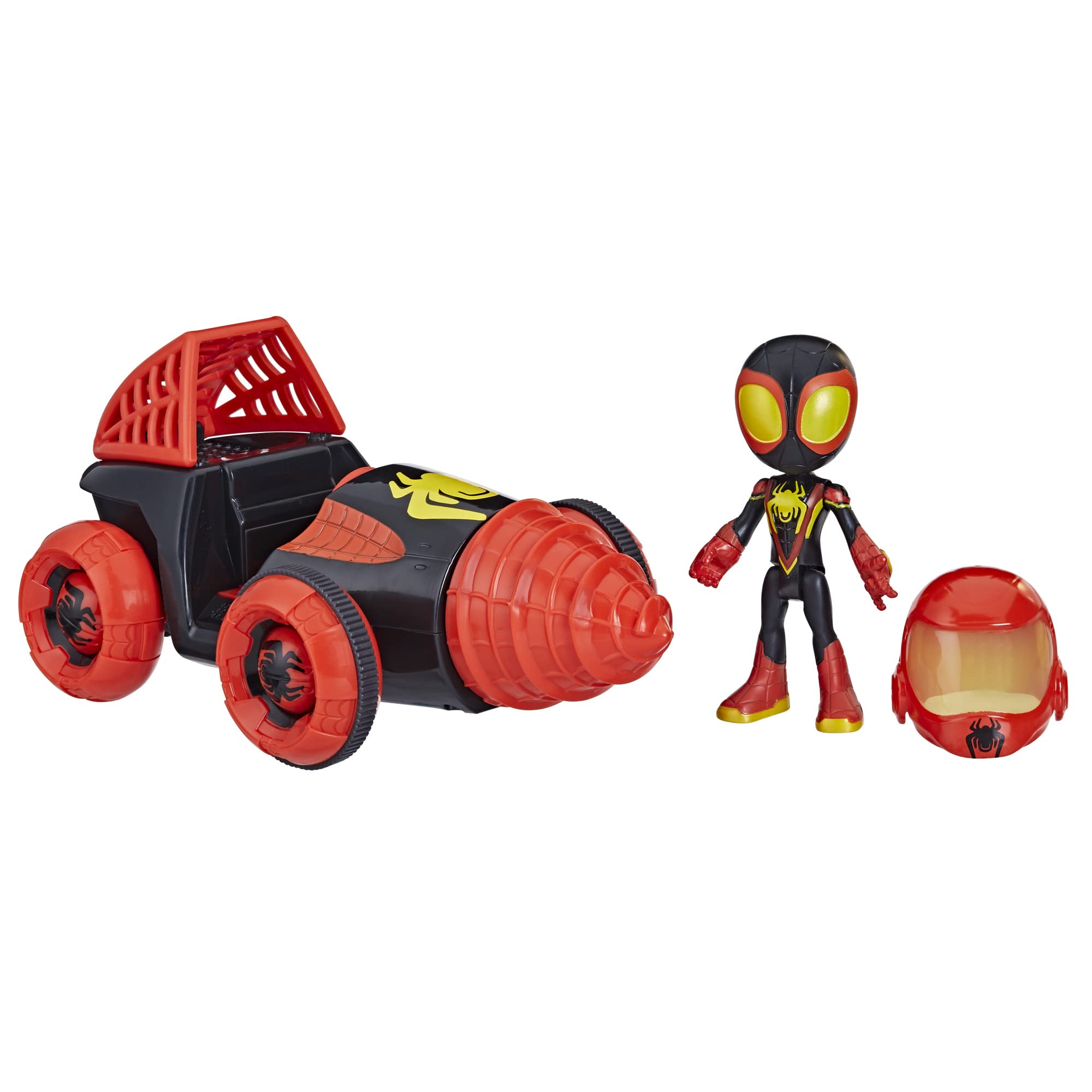 Spidey and His Amazing Friends Miles figure with Web-Spinner suit for imaginative play.