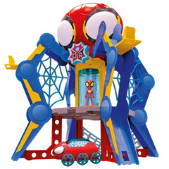 Spidey and His Amazing Friends Web-Spinners Web-Quarters playset for immersive imaginative play.