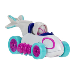 Spidey and his Amazing Friends Ghost-Spider wheels close-up for durability during play.