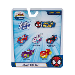 Spidey and His Amazing Friends Amazing Metals race car in action