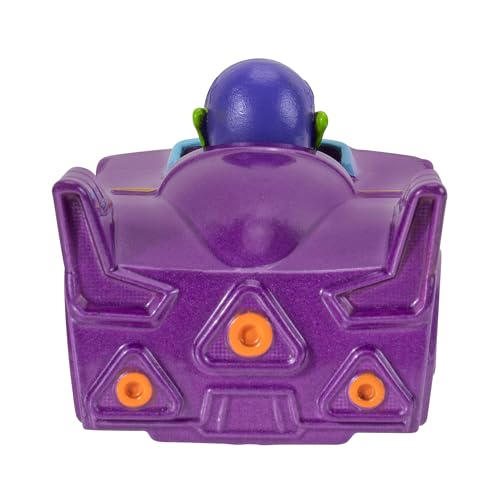 Wheels in motion of Green Goblin vehicle for quick-start play