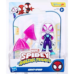 Spidey and His Amazing Friends Ghost-Spider figure cartoon-inspired design for familiar play moments.
