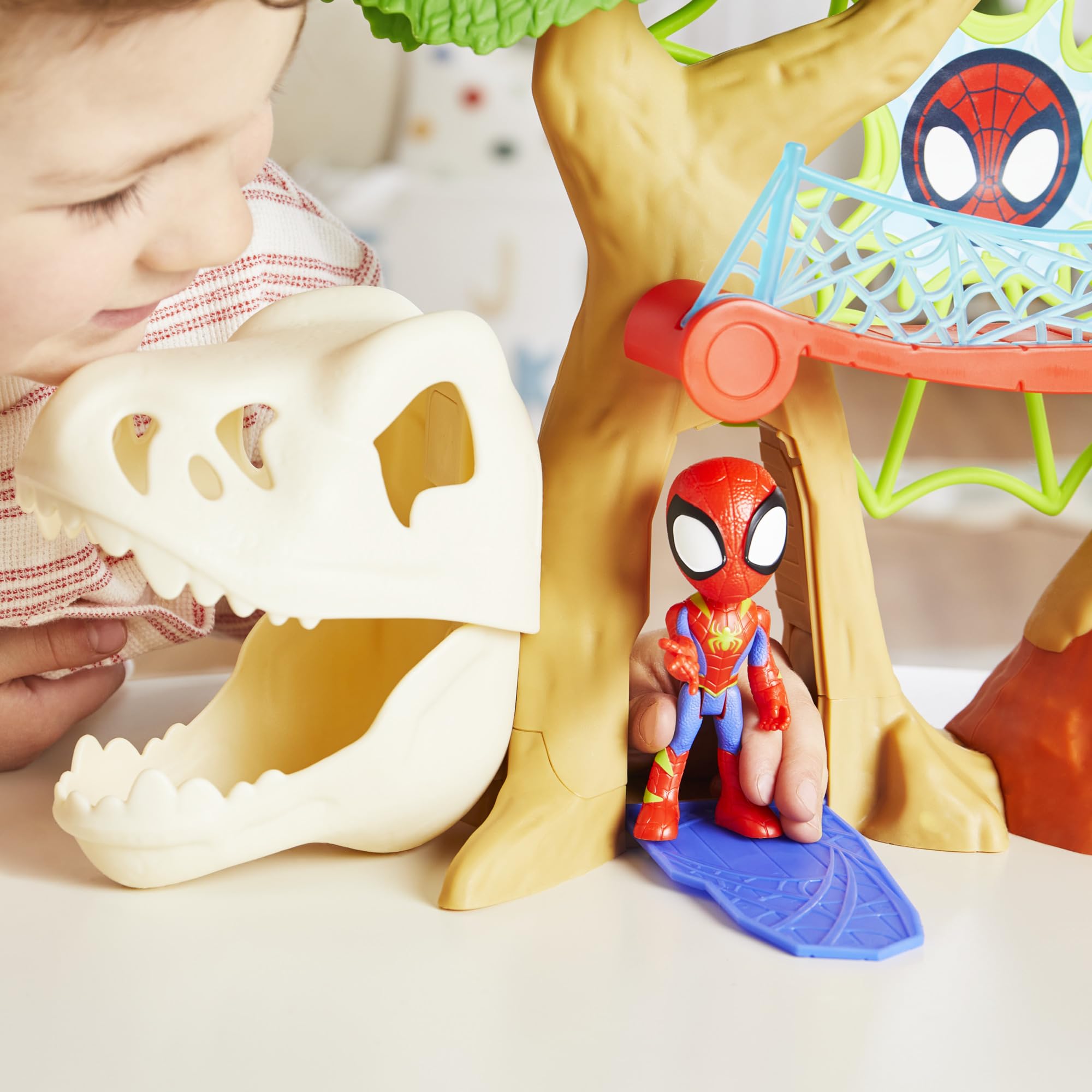 Spidey and His Amazing Friends Dino-Webs Treehouse promotes cooperative imaginative play