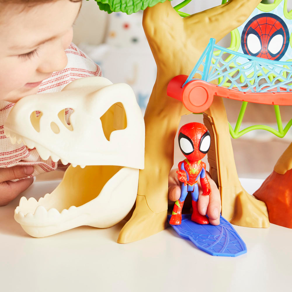 Spidey and His Amazing Friends Dino-Webs Treehouse promotes cooperative imaginative play