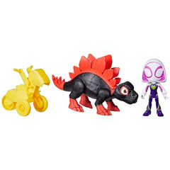 Spidey and His Amazing Friends Ghost-Spider figure with Hero Reveal switch for fun play.