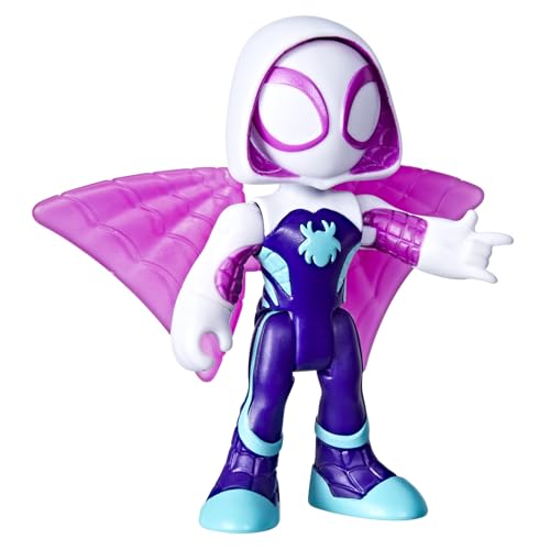 Spidey and His Amazing Friends Ghost-Spider figure with 5 articulation points for dynamic posing.