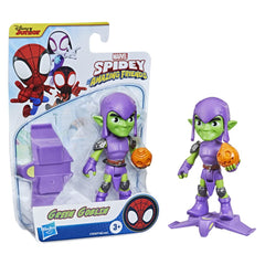 Spidey and His Amazing Friends Green Goblin figure in 4-inch scale ready for imaginative play.