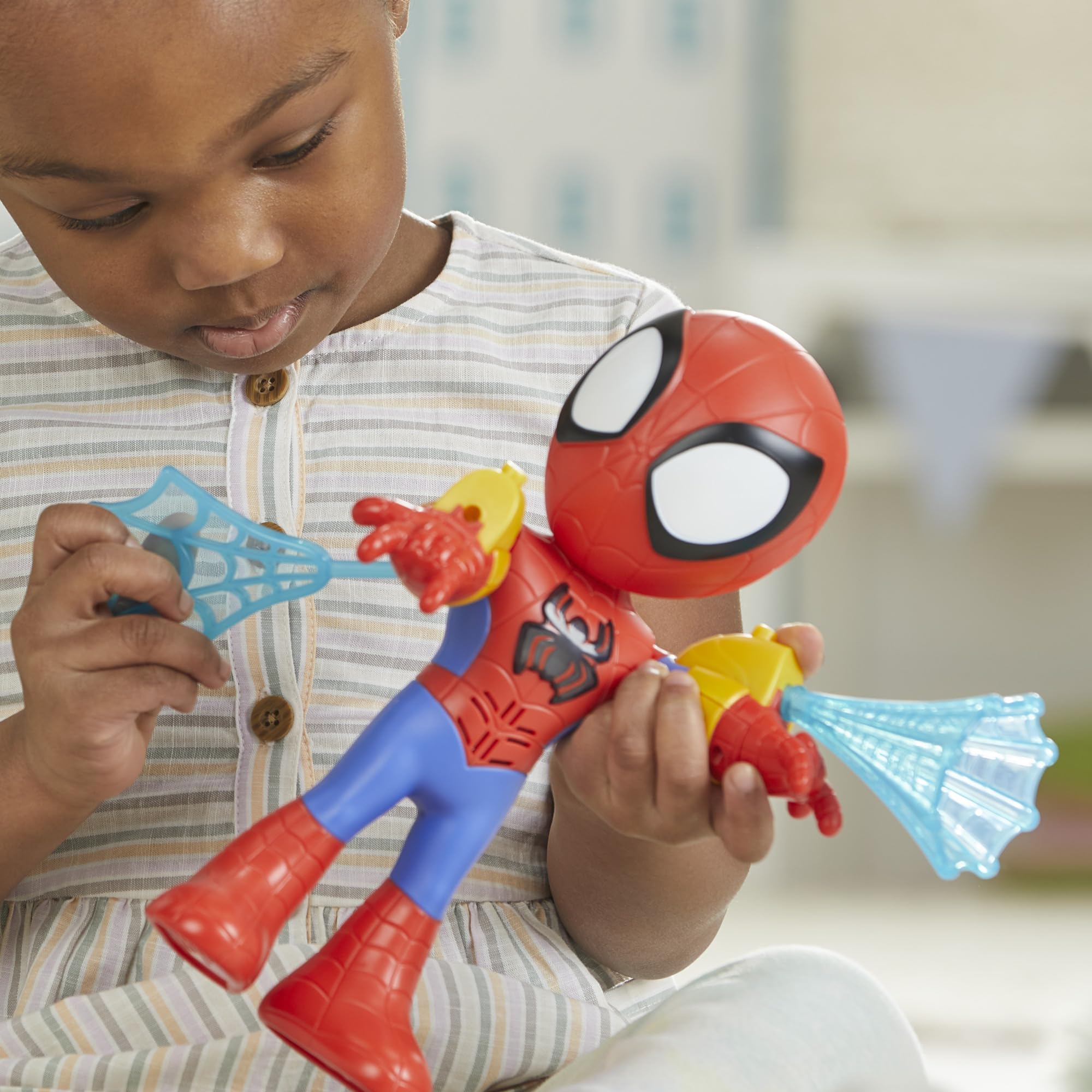 Spidey and His Amazing Friends Green Goblin target stand for practice.
