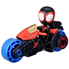 Close-up of Spidey Miles Morales figure showing detail for collectibility and play