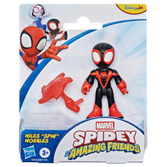 Spidey and His Amazing Friends Miles Spin Morales figure side view for action poses.