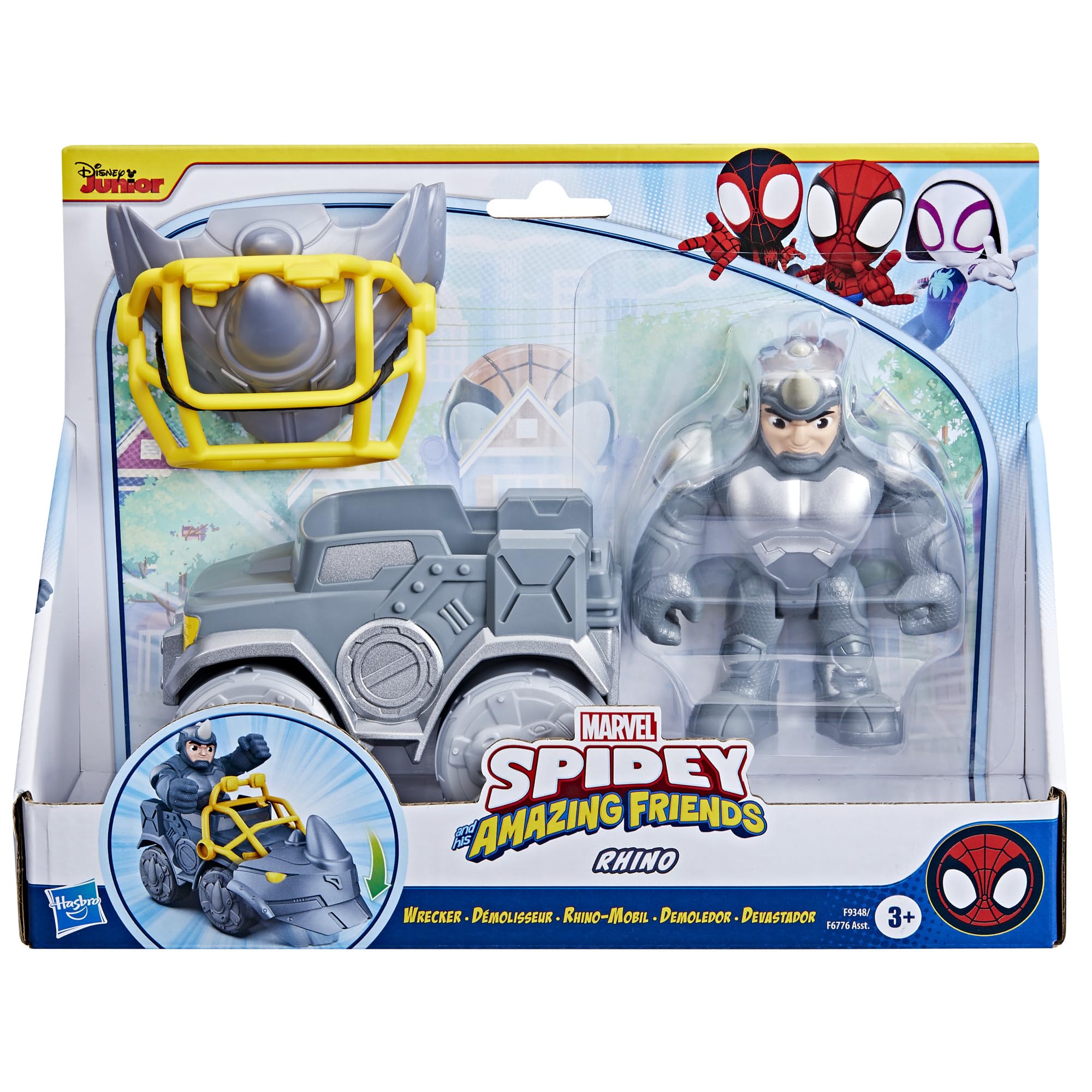 Rhino Wrecker vehicle designed for fast, imaginative superhero play.