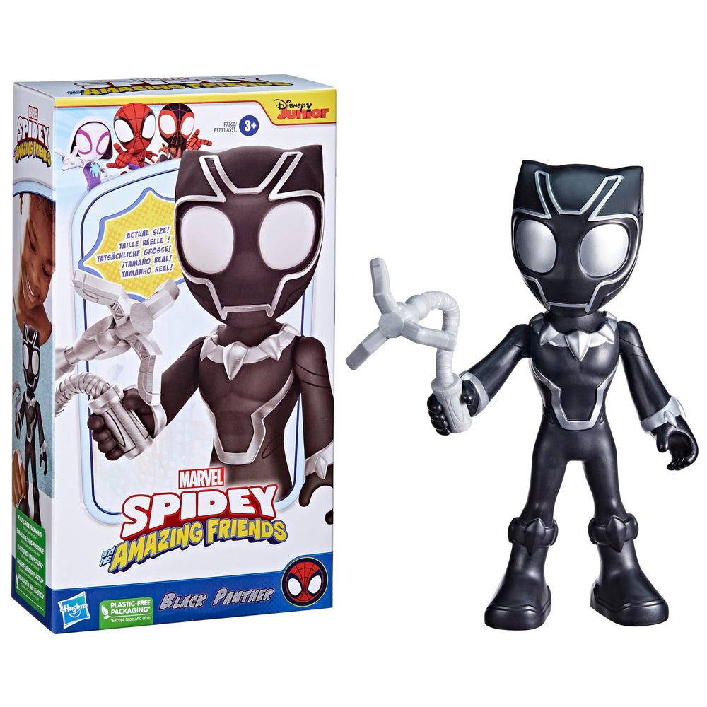 Hasbro Supersize Hero Black Panther packaging-open display
