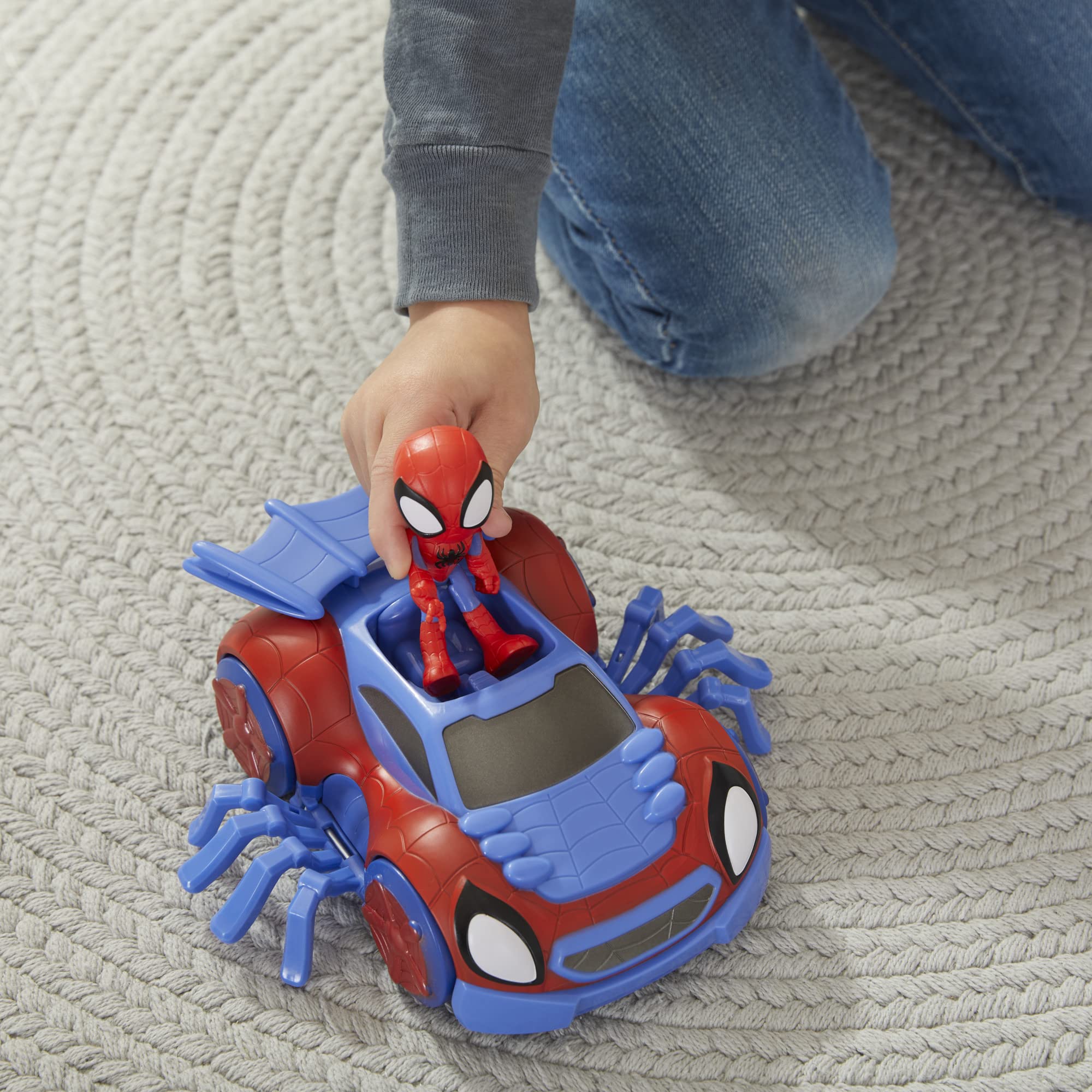 Spidey and His Amazing Friends wall-crawler mode shows him scaling walls during pretend missions