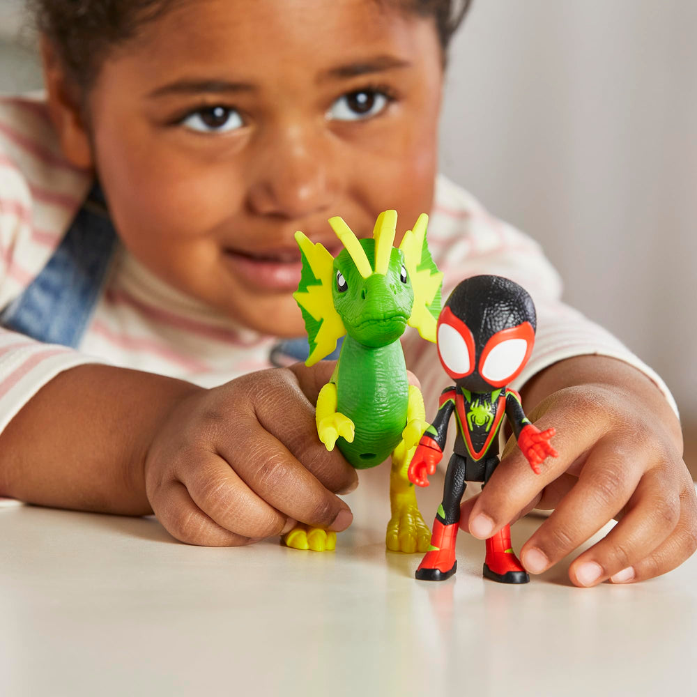 Two-figure Dino-Webs playset ready for kid-sized hero moments.