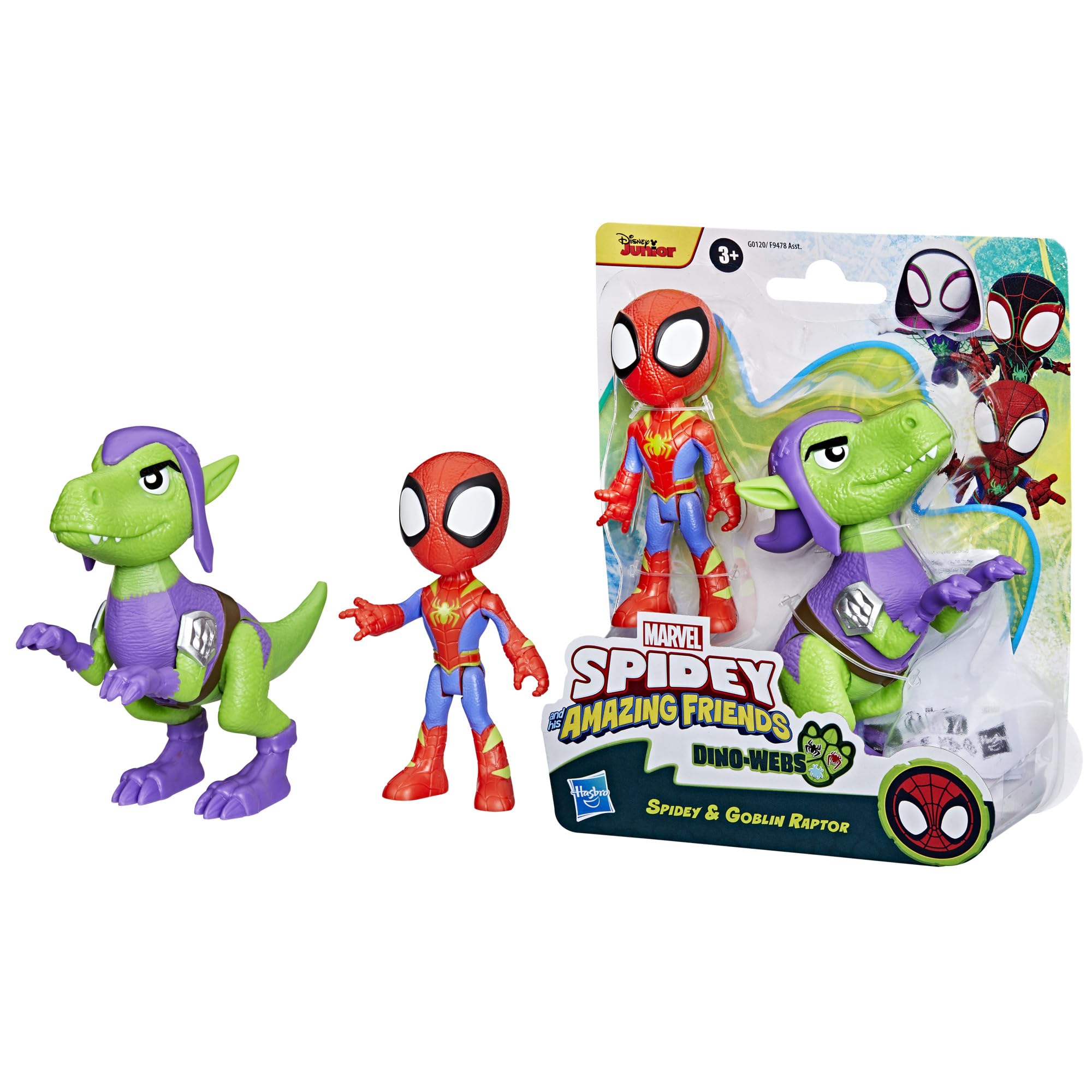 Gift-ready packaging highlights the collectible appeal of the Dino-Webs set.