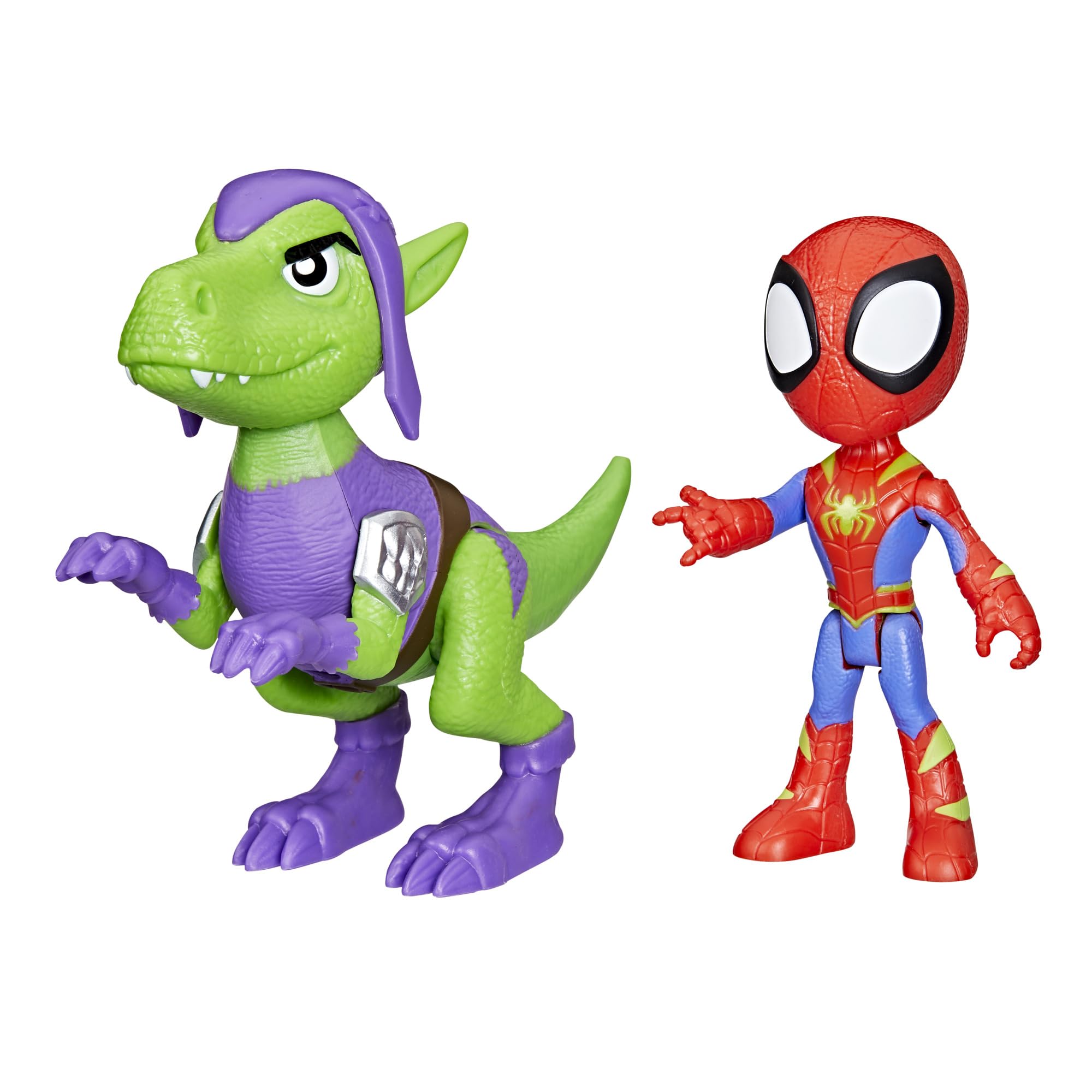 Spidey and His Amazing Friends Spidey figure with Dino-Webs deco for imaginative play.
