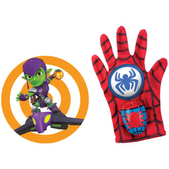 Spidey Water Web Glove filling reservoir for splashy play.