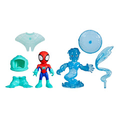 Spidey and his Amazing Friends Water-Webs Spidey figure with poseable joints for dynamic play.