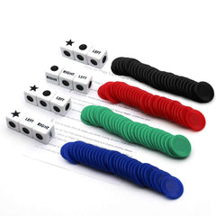 Spidfee multi-color chips ideal for inclusive group games and strategy.