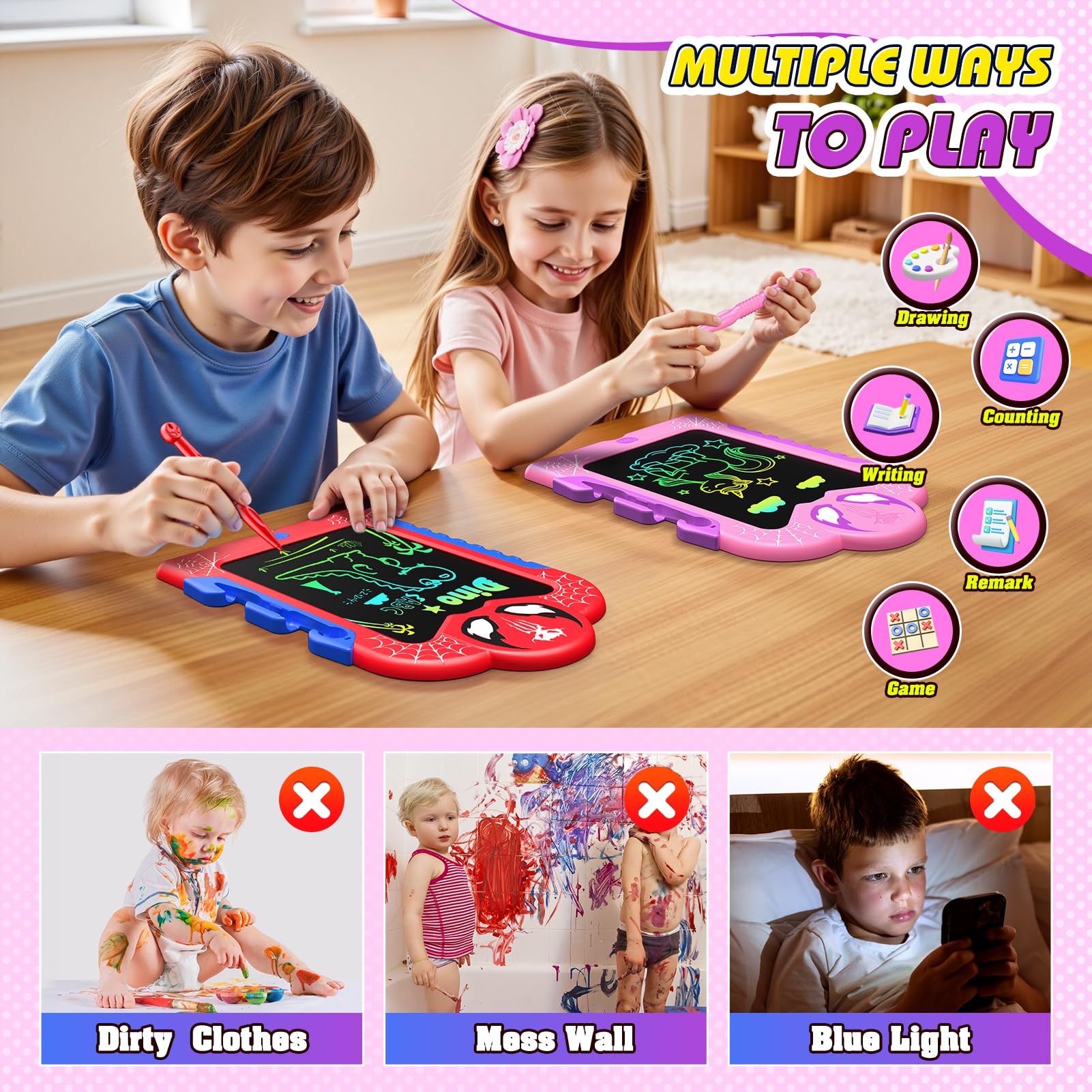Spidolapse Color Screen LCD Tablet ideal for bright, kid-friendly art sessions.