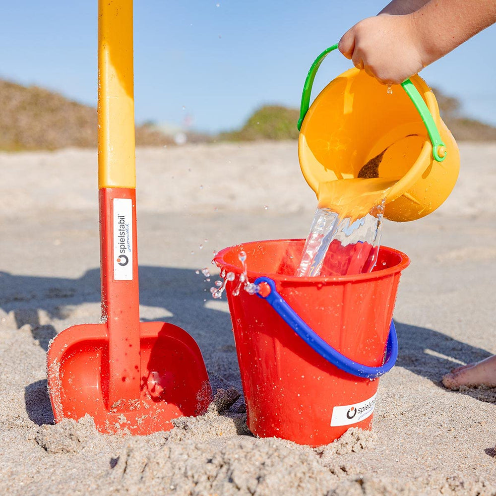 Spielstabil large sand pail color varies image shows vibrant, colorfast finish that stays bright.