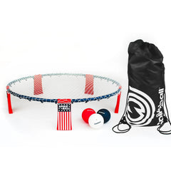 Spikeball Original Stars Stripes Edition with 3 balls and carry bag for ready, on-the-go play