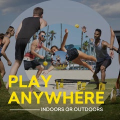 Spikeball Original Stars Stripes Edition players in action at a park