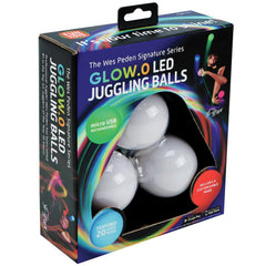 SPIN BALLS LED juggling glow ball setup highlights durable soft-core balance